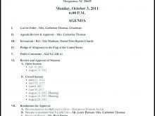 Church Meeting Agenda Template