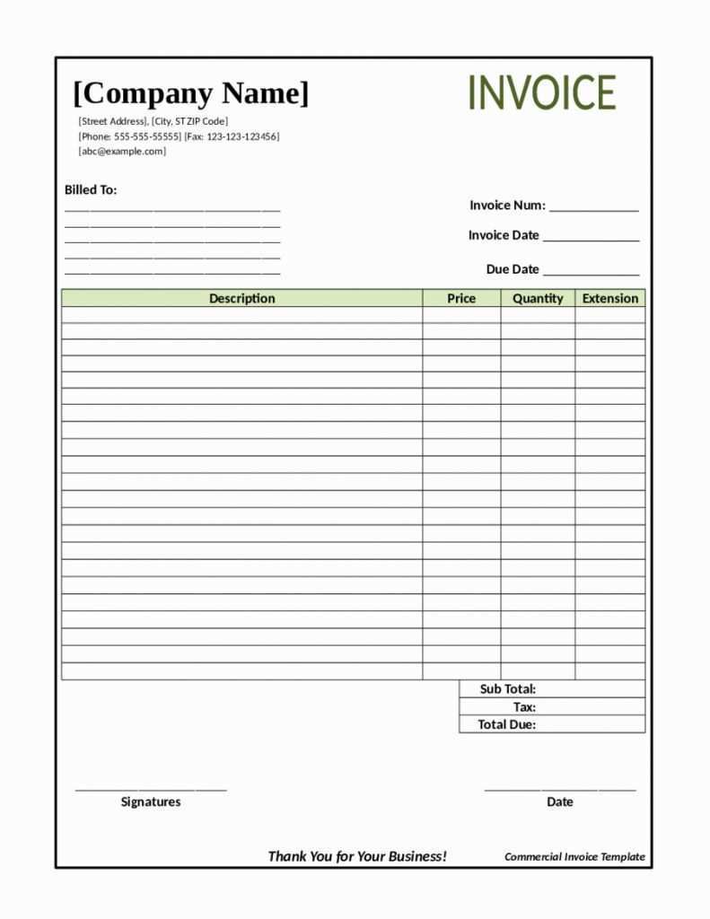 81 Creating Blank Invoice Template For Microsoft Excel Formating by Blank Invoice Template For Microsoft Excel