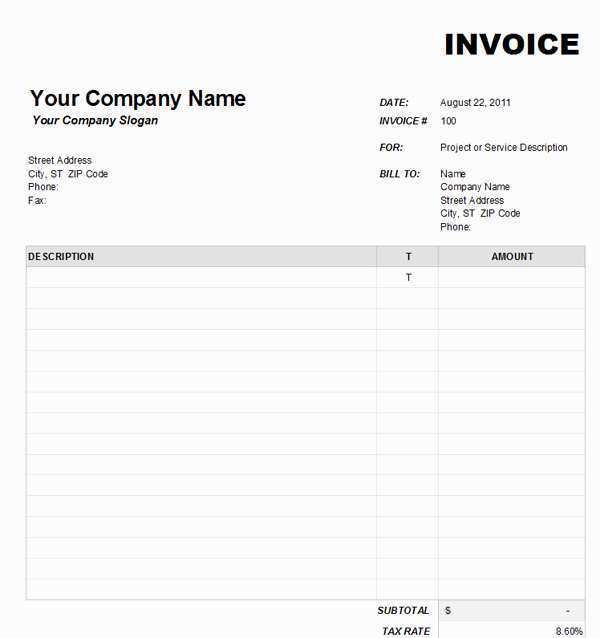 81 Customize Blank Invoice Template For Mac For Free by Blank Invoice Template For Mac