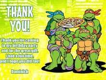 81 Customize Ninja Turtle Thank You Card Template Formating with Ninja Turtle Thank You Card Template