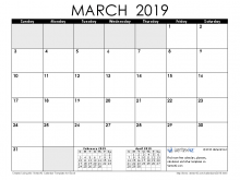 81 Format Daily Calendar Template March 2019 for Ms Word by Daily Calendar Template March 2019