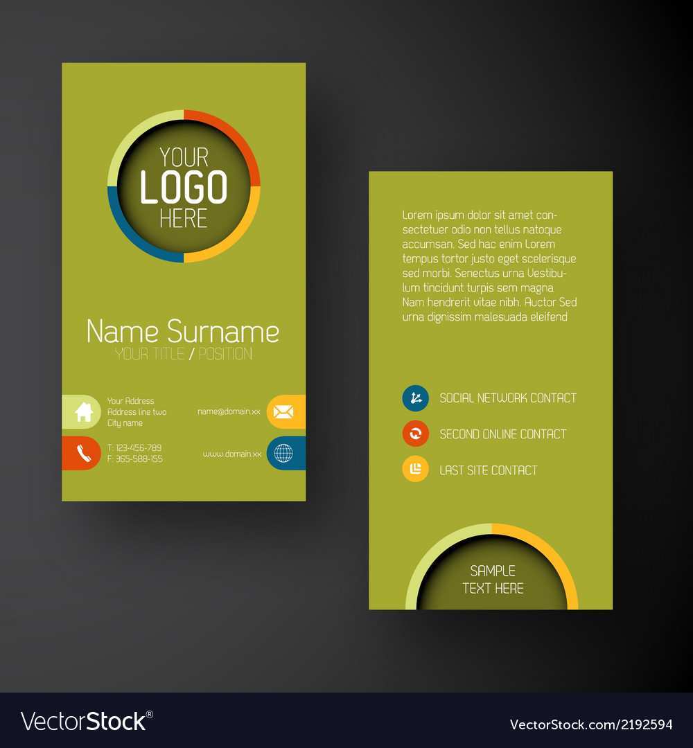 81 Format Vertical Business Card Template Ai for Ms Word with Vertical Business Card Template Ai