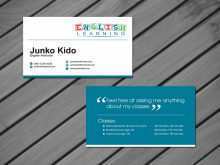 81 Free Business Card Template English Teacher Download with Business Card Template English Teacher