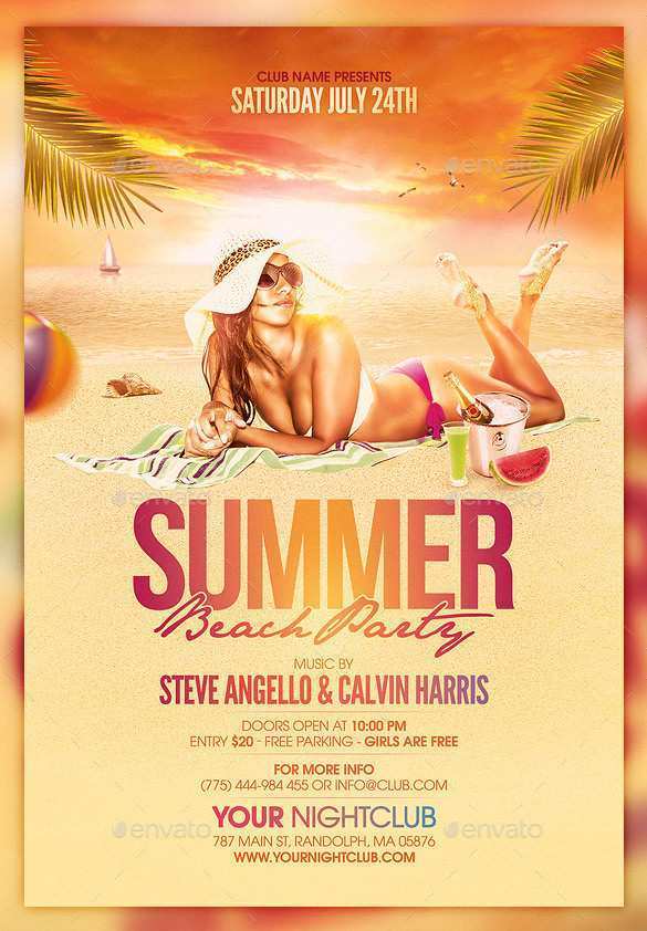 81 Free Printable Beach Party Flyer Template PSD File by Beach Party Flyer Template
