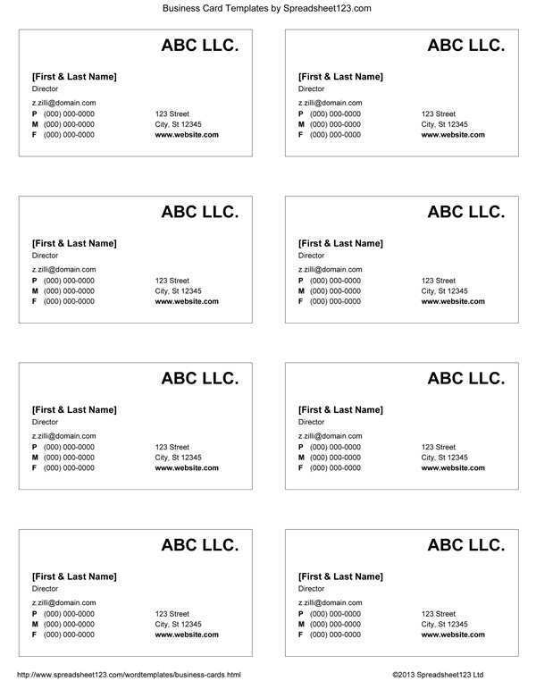 81 Free Printable Business Card Template In Word Download Now by Business Card Template In Word Download