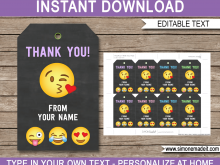81 Free Printable Emoji Thank You Card Template Formating with Emoji Thank You Card Template