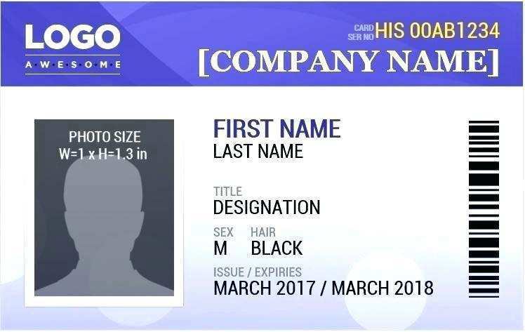 81 Free Printable Employee Id Card Template Size in Word by Employee Id Card Template Size