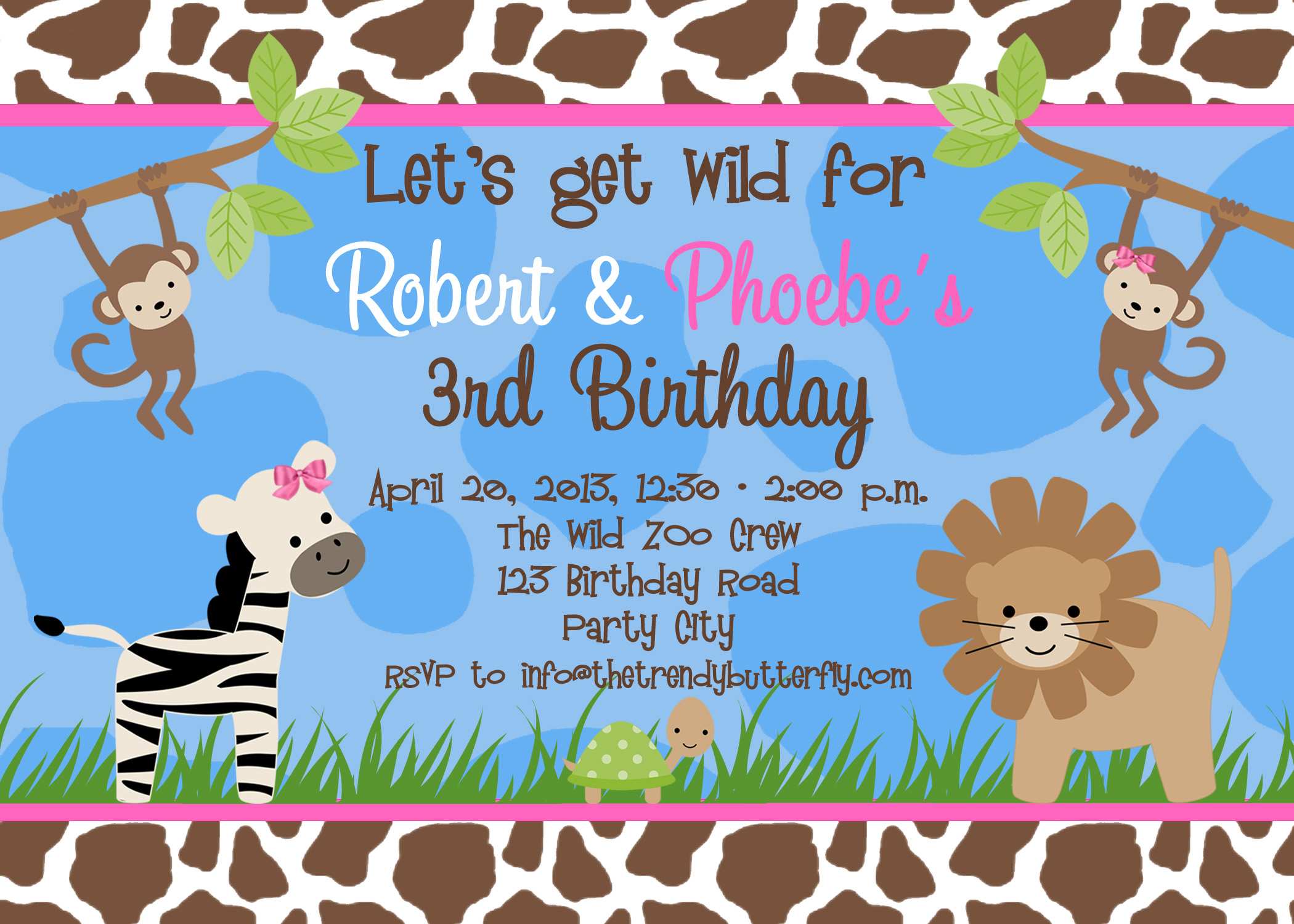 81 Free Twins Birthday Card Template For Free by Twins Birthday Card Template