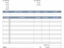Hourly Invoice Template Pdf