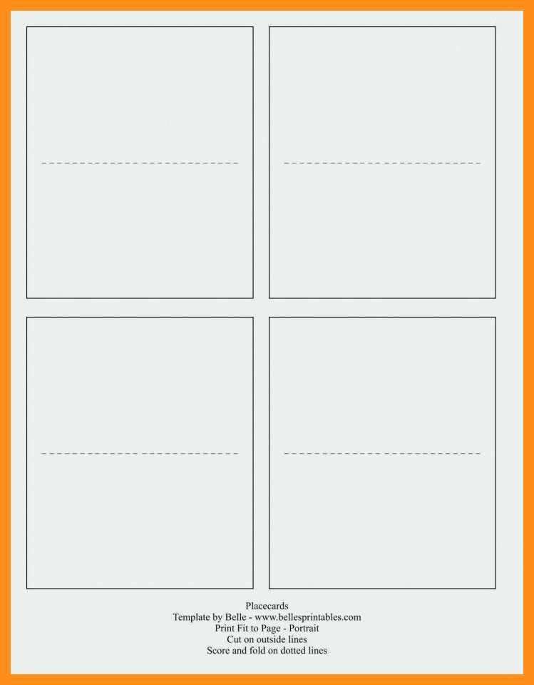 Blank Quarter Fold Card Template For Word Cards Design Templates