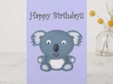 81 How To Create Koala Birthday Card Template Now with Koala Birthday Card Template
