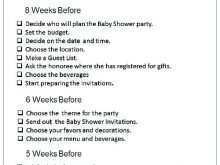 81 Printable Baby Shower Agenda Example in Word with Baby Shower Agenda Example