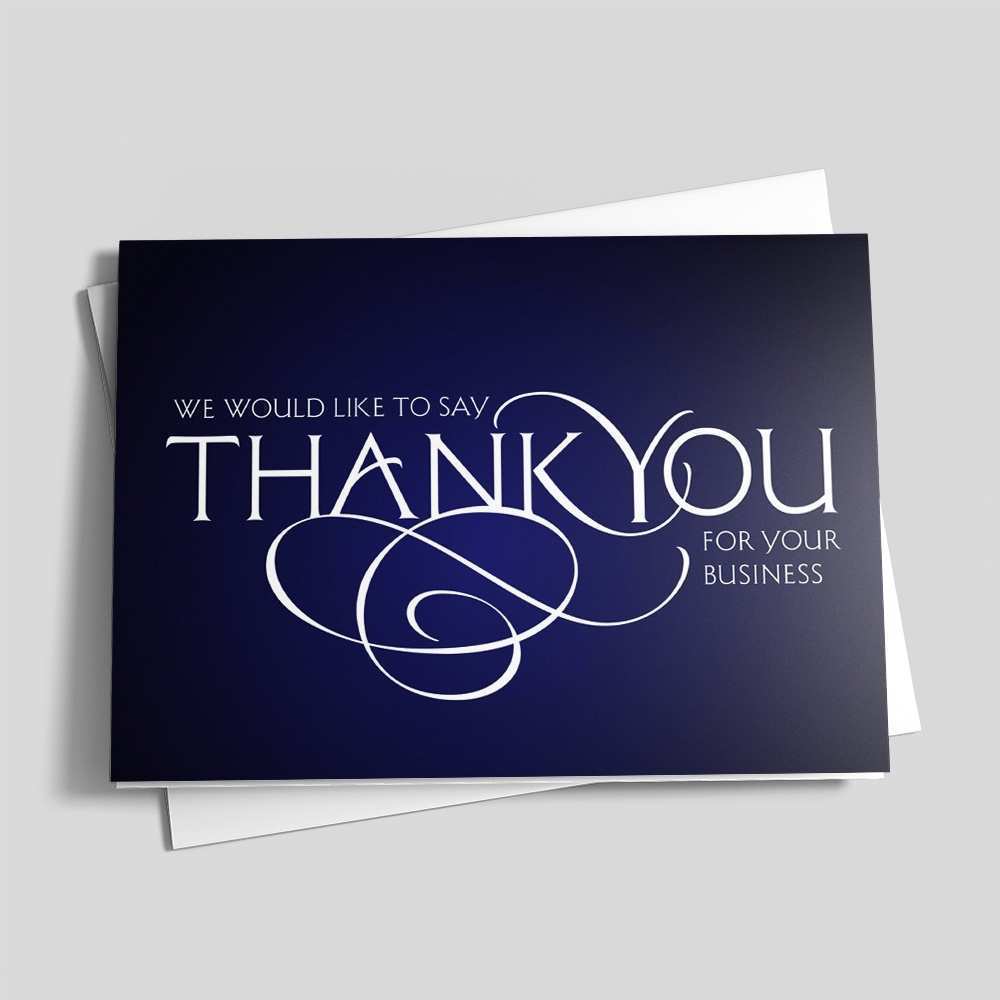 Business Thank You Card Template Word Cards Design Templates