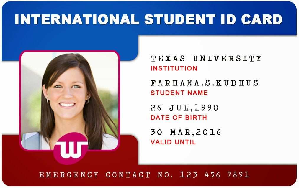 81 The Best Id Card Template For School Templates by Id Card Template For School