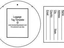 81 The Best Luggage Id Card Template With Stunning Design with Luggage Id Card Template
