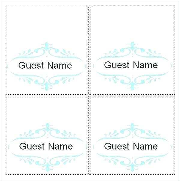 81 The Best Place Card Template Word 6 Per Sheet Templates with Place Card Template Word 6 Per Sheet