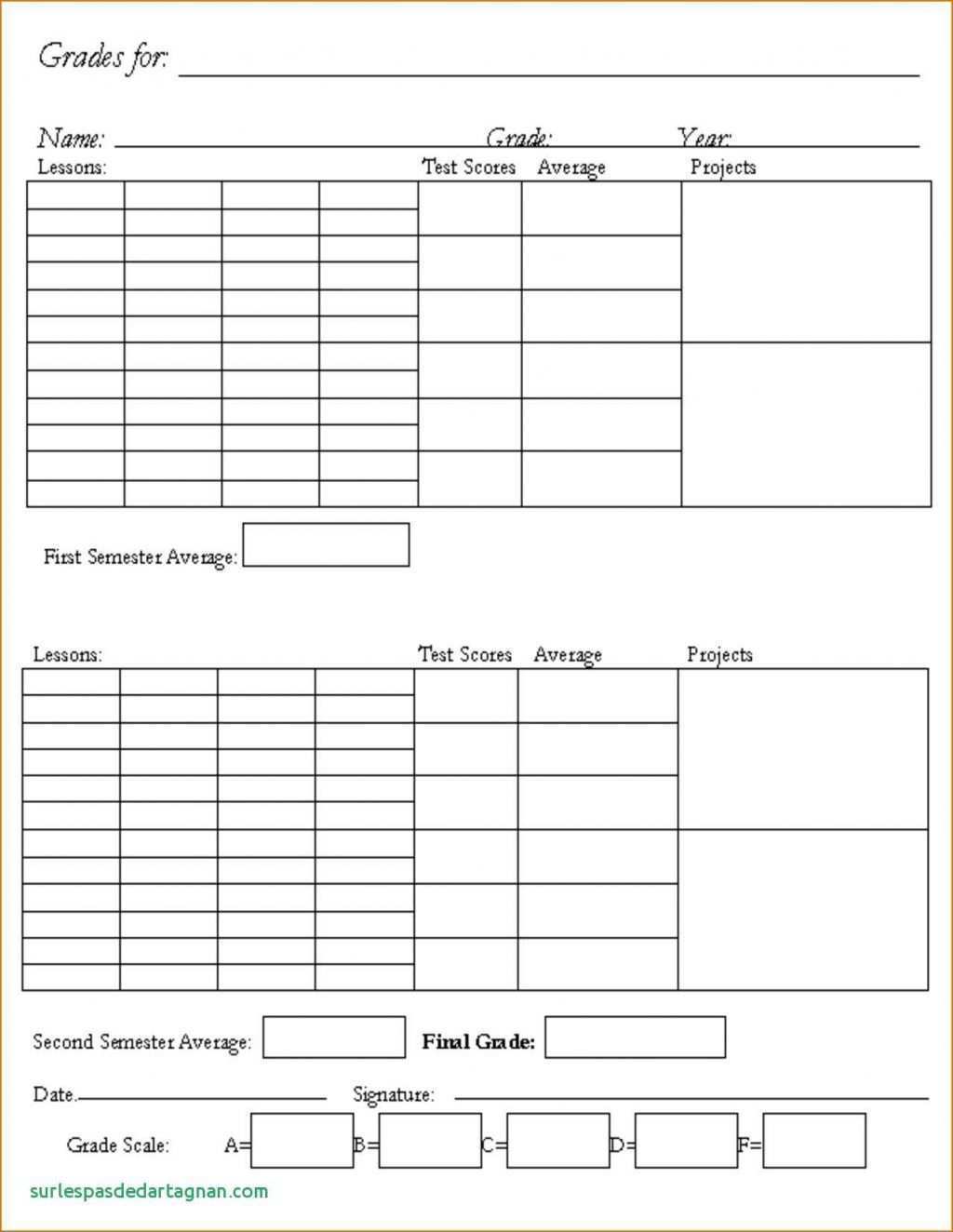 22 The Best Report Card Template For Homeschool Photo with Report With Homeschool Report Card Template