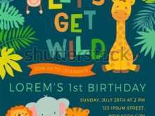 82 Adding Jungle Birthday Card Template in Word for Jungle Birthday Card Template