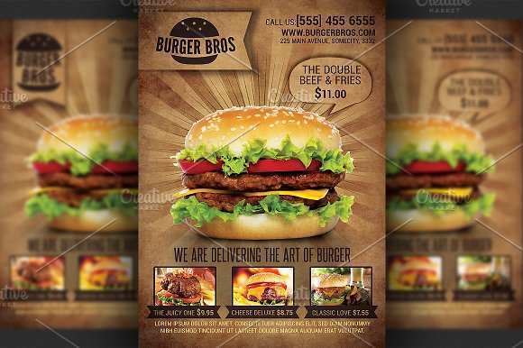82 Blank Burger Promotion Flyer Template PSD File by Burger Promotion Flyer Template