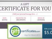 Word Templates Gift Card