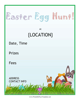 82 Create Easter Egg Hunt Flyer Template Free For Free with Easter Egg Hunt Flyer Template Free