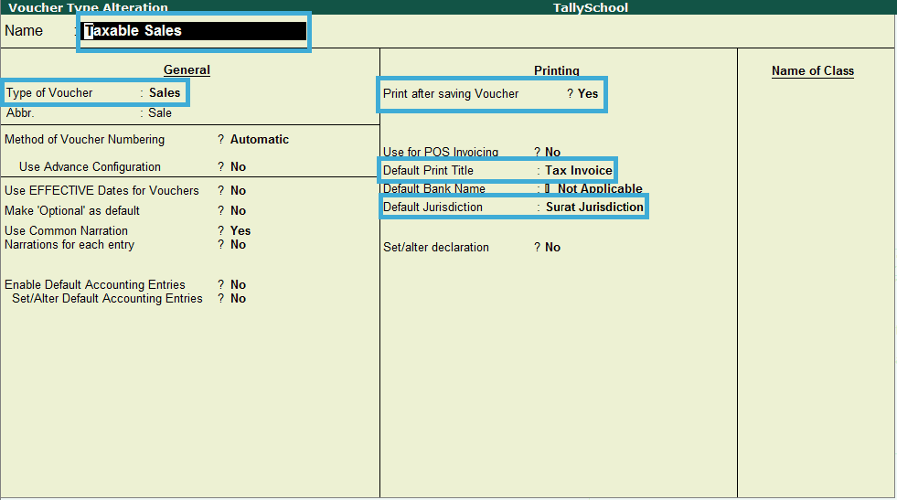 how to add bank details in tally erp 9 invoice