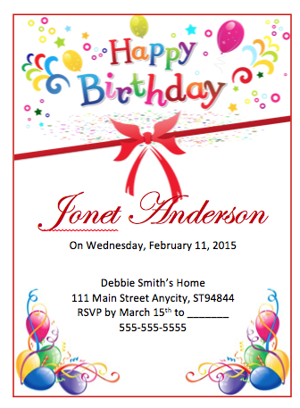 82 Customize Free Birthday Flyer Template Word Photo for Free Birthday Flyer Template Word