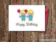 82 Customize Our Free Twins Birthday Card Template Formating with Twins Birthday Card Template