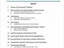 82 Format Template For Audit Agenda Templates by Template For Audit Agenda