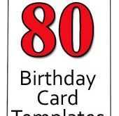 82 Free 80Th Birthday Card Template Free Formating with 80Th Birthday Card Template Free