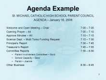 82 Free School Council Agenda Template Templates with School Council Agenda Template