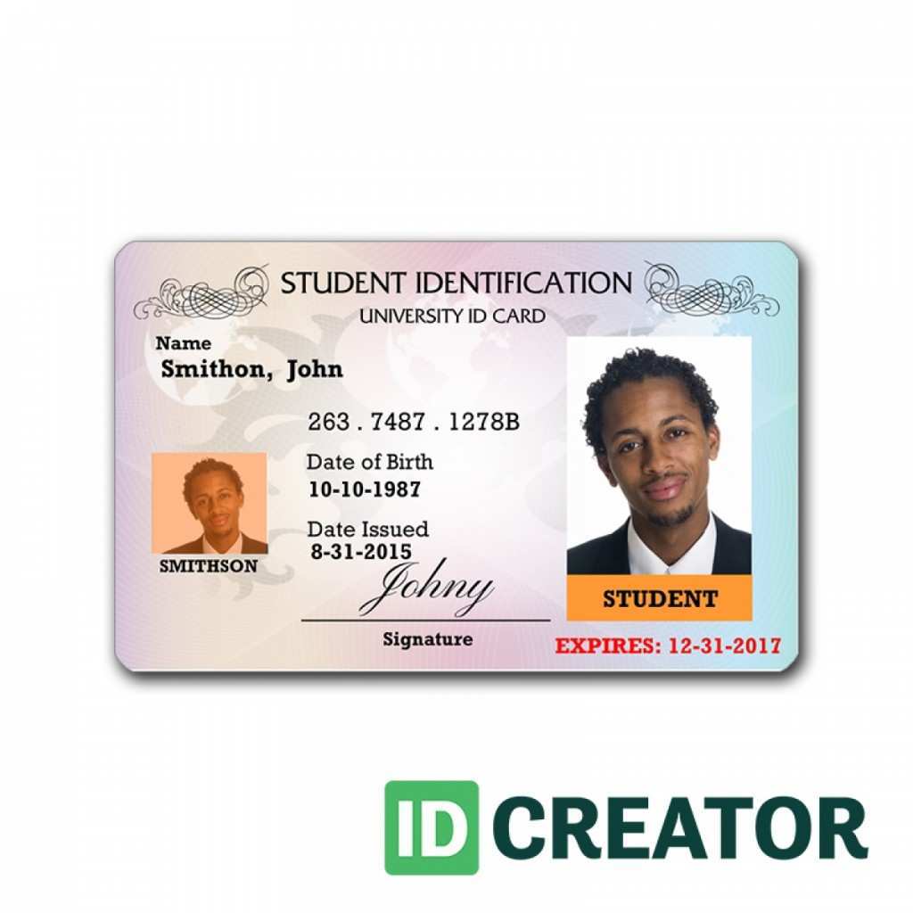 21 Free Student Id Card Template Psd Free Download Photo for Regarding College Id Card Template Psd