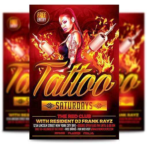 82 Free Tattoo Party Flyer Template Free for Tattoo Party Flyer Template Free