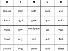 82 How To Create Sight Word Card Templates For Free by Sight Word Card Templates