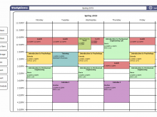 82 Online Academic Class Schedule Template For Free with Academic Class Schedule Template