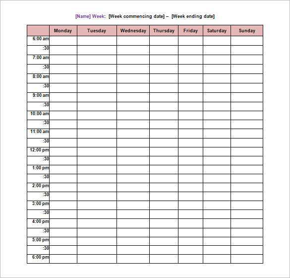 82 Online Class Schedule Template Word Layouts by Class Schedule Template Word