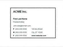 82 Report Business Card Print Template Word in Word by Business Card Print Template Word