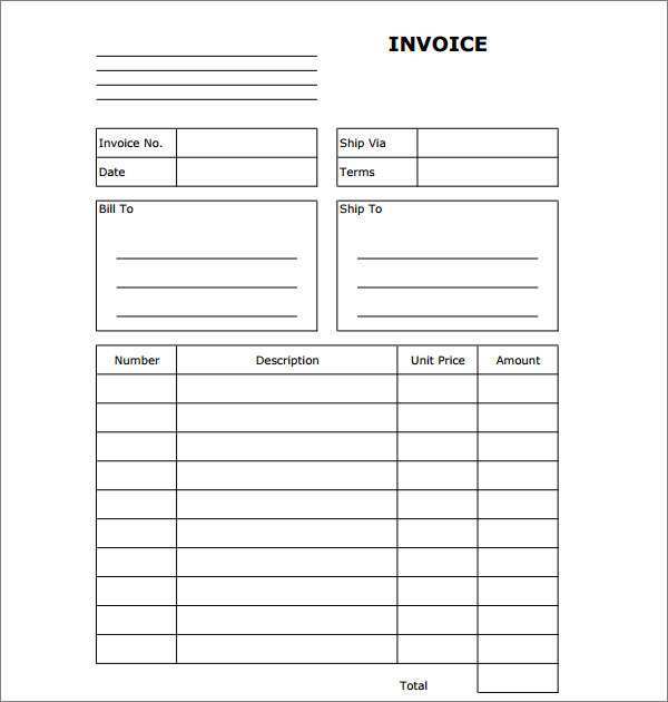 82 The Best Blank Invoice Format In Excel for Ms Word with Blank Invoice Format In Excel