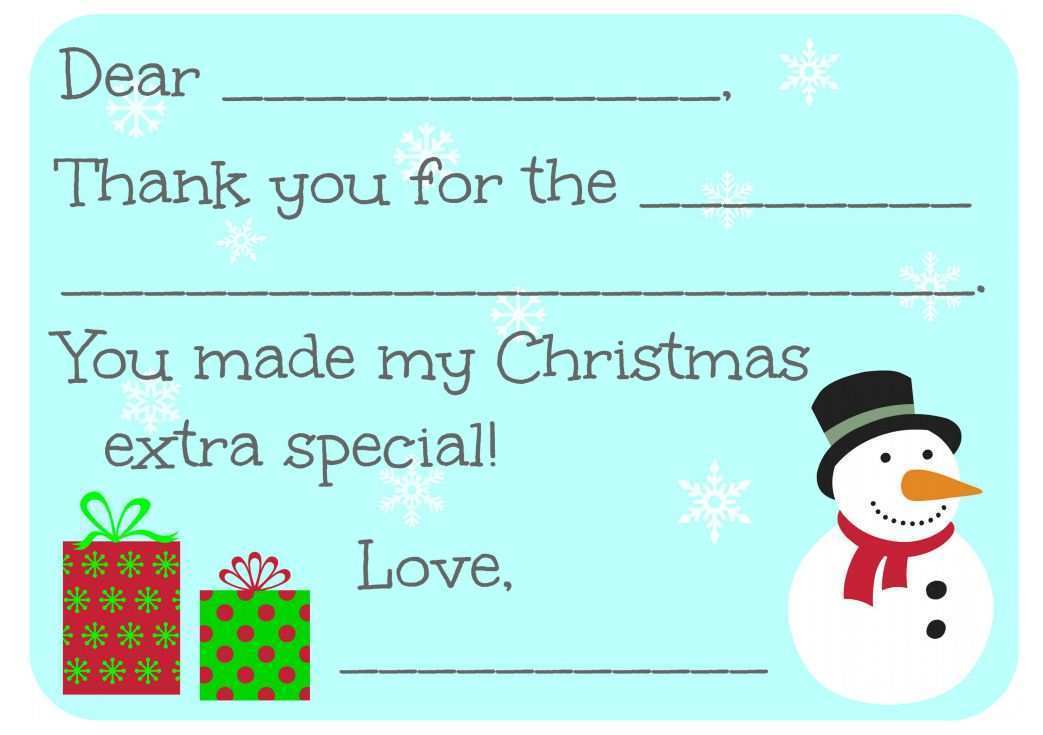 82 The Best Free Printable Christmas Thank You Card Templates For Free with Free Printable Christmas Thank You Card Templates