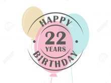 82 Visiting 22Nd Birthday Card Template Maker by 22Nd Birthday Card Template