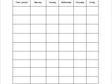 82 Visiting Empty Class Schedule Template for Ms Word by Empty Class Schedule Template