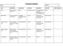 82 Visiting Production Time Schedule Template Now by Production Time Schedule Template
