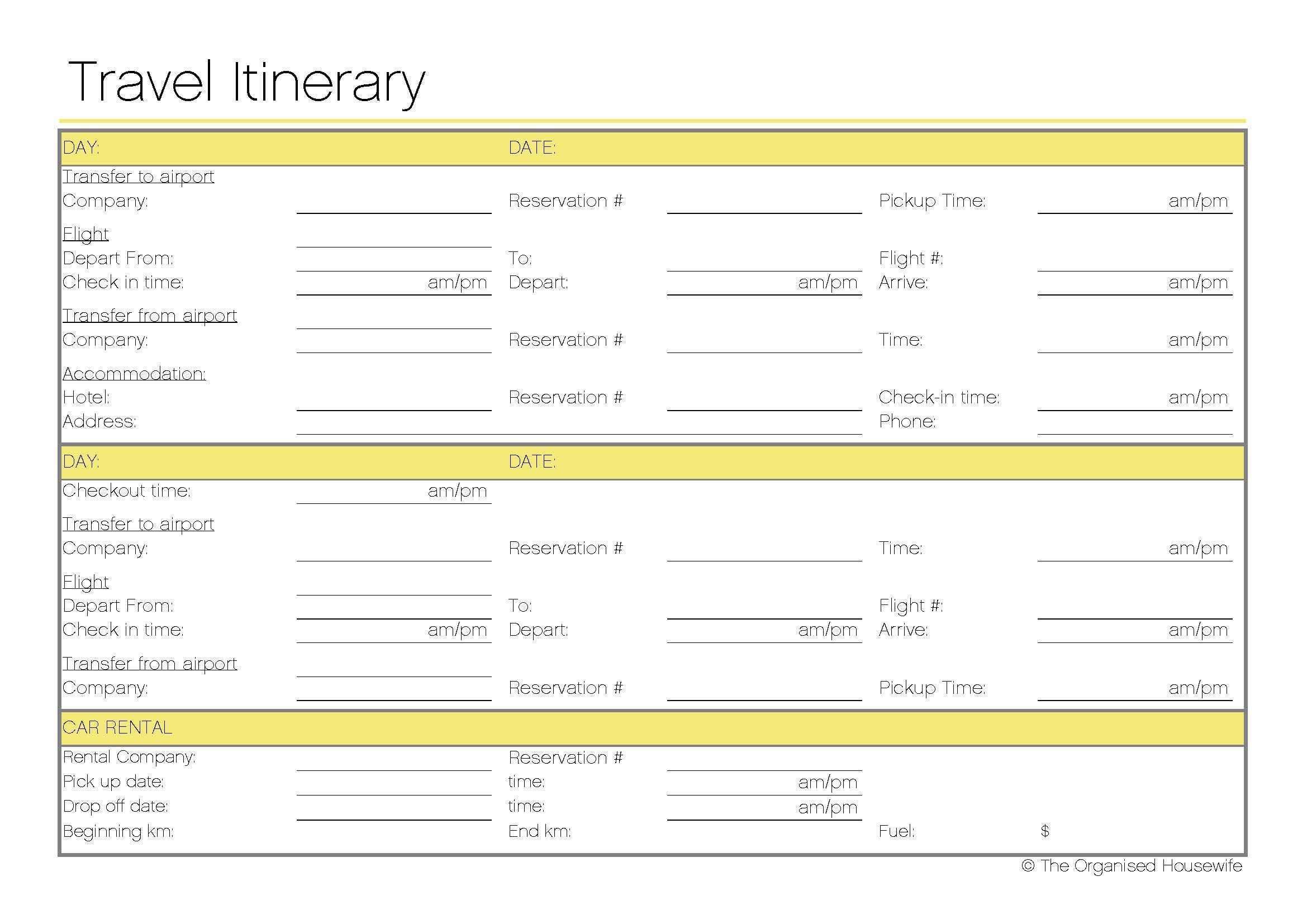 83 Best Create A Travel Itinerary Template Maker for Create A Travel Itinerary Template