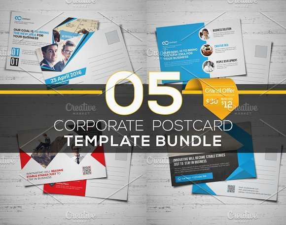 83 Best Postcard Template Creative Market For Free with Postcard Template Creative Market