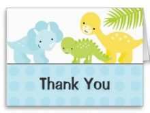 83 Blank Dinosaur Thank You Card Template Maker by Dinosaur Thank You Card Template