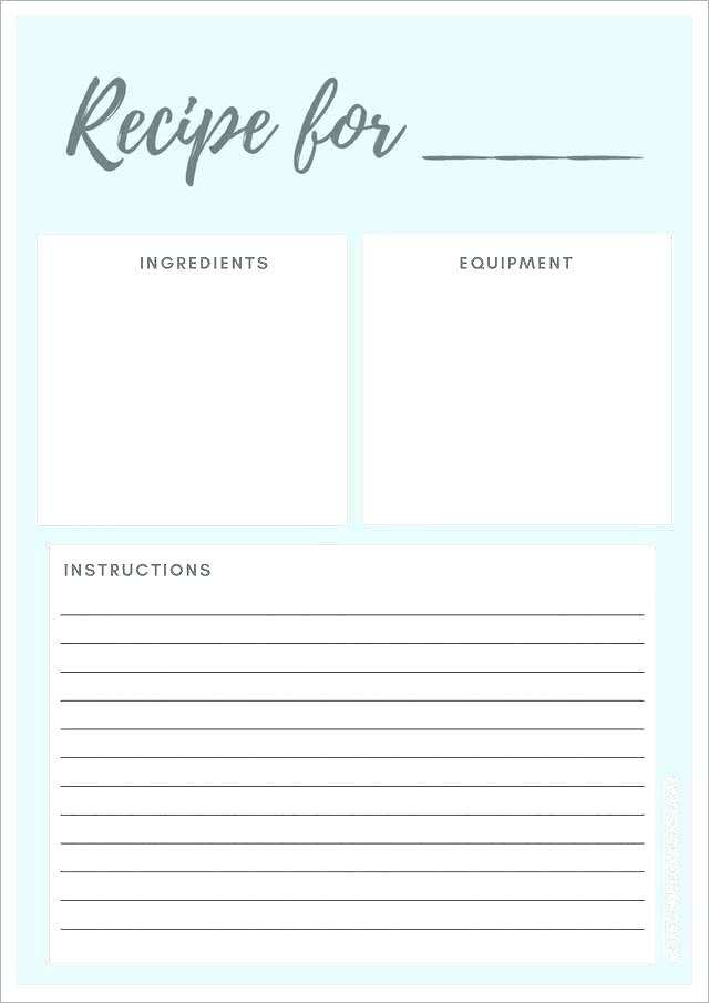 Recipe Card Template For Word 3X5 Cards Design Templates