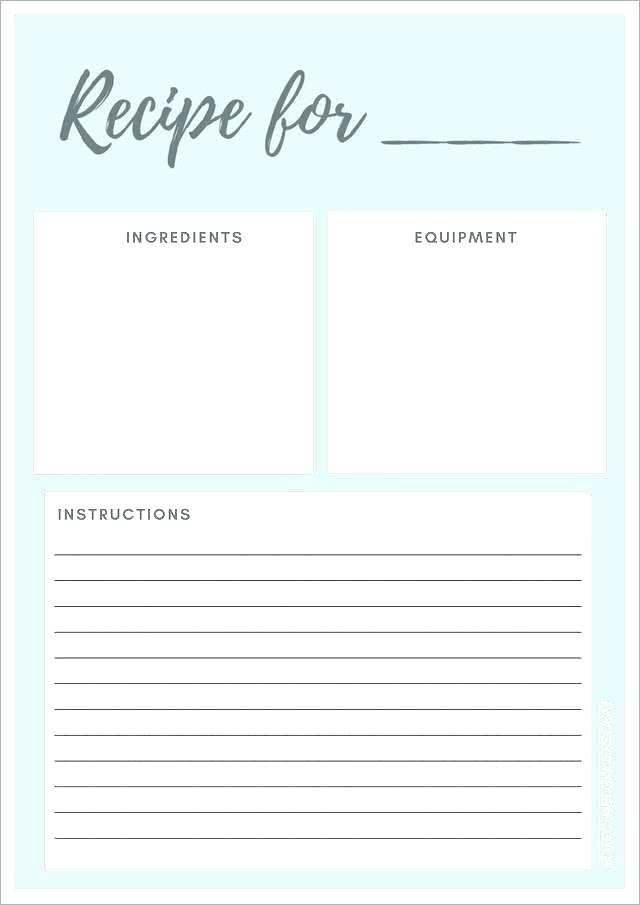 Recipe Card Template For Word 3X5 - Cards Design Templates