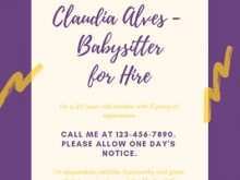 83 Creating Babysitter Flyer Template For Free by Babysitter Flyer Template