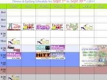 83 Creating Gym Class Schedule Template for Ms Word for Gym Class Schedule Template