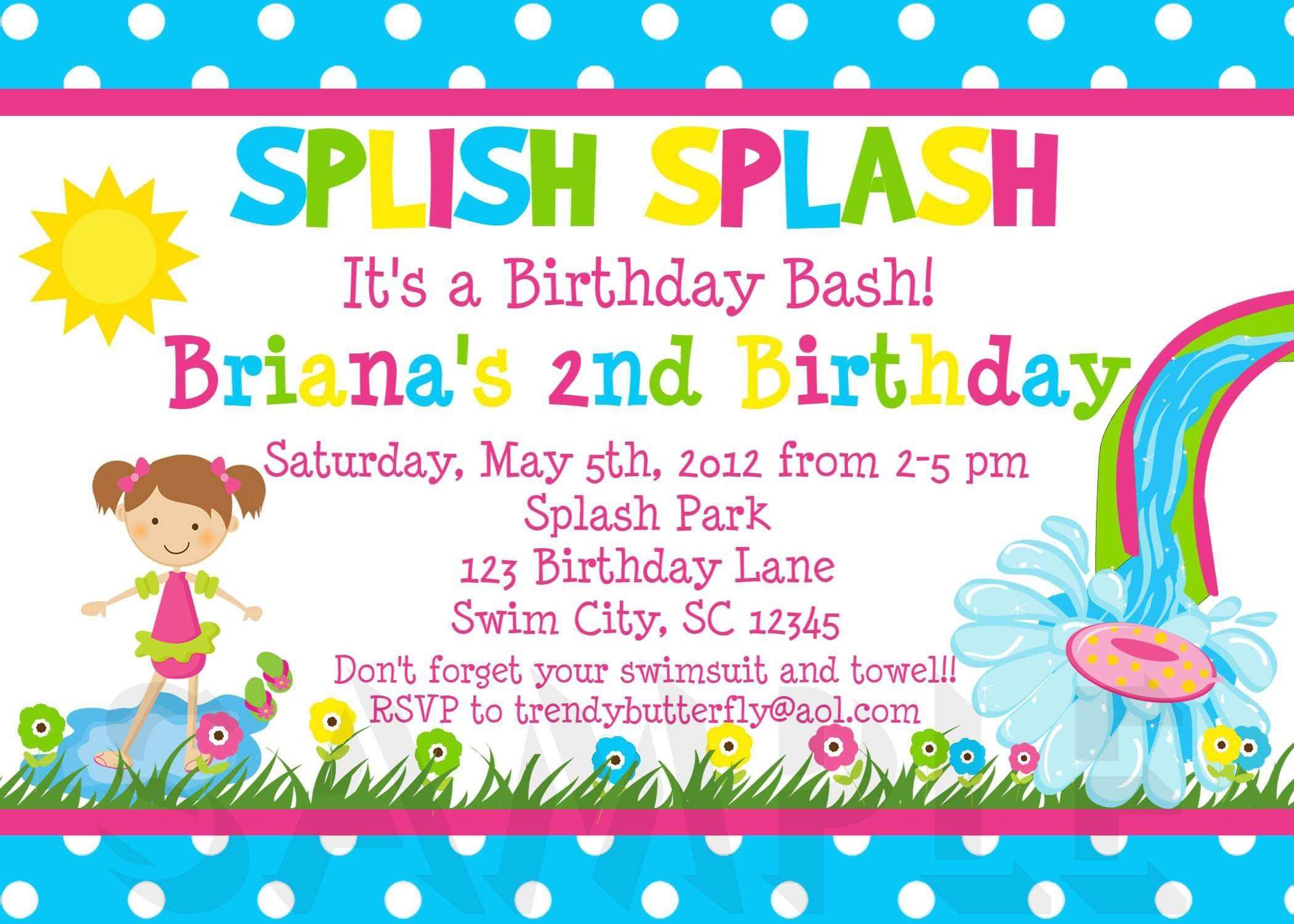 83 Customize 2Nd Birthday Card Template Formating with 2Nd Birthday Card Template